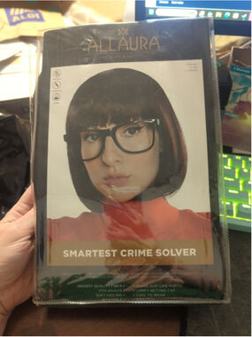 Allaura Velma Smartest Crime Solver Wig And Glasses Set Costume Cosplay - NEW